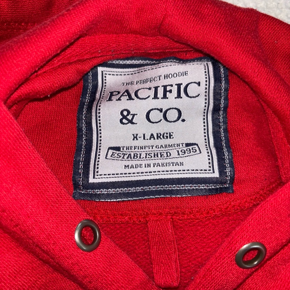 United States Marine Corp Hoodie Sweatshirt Mens XL Red Preowned USMC America - Picture 3 of 4